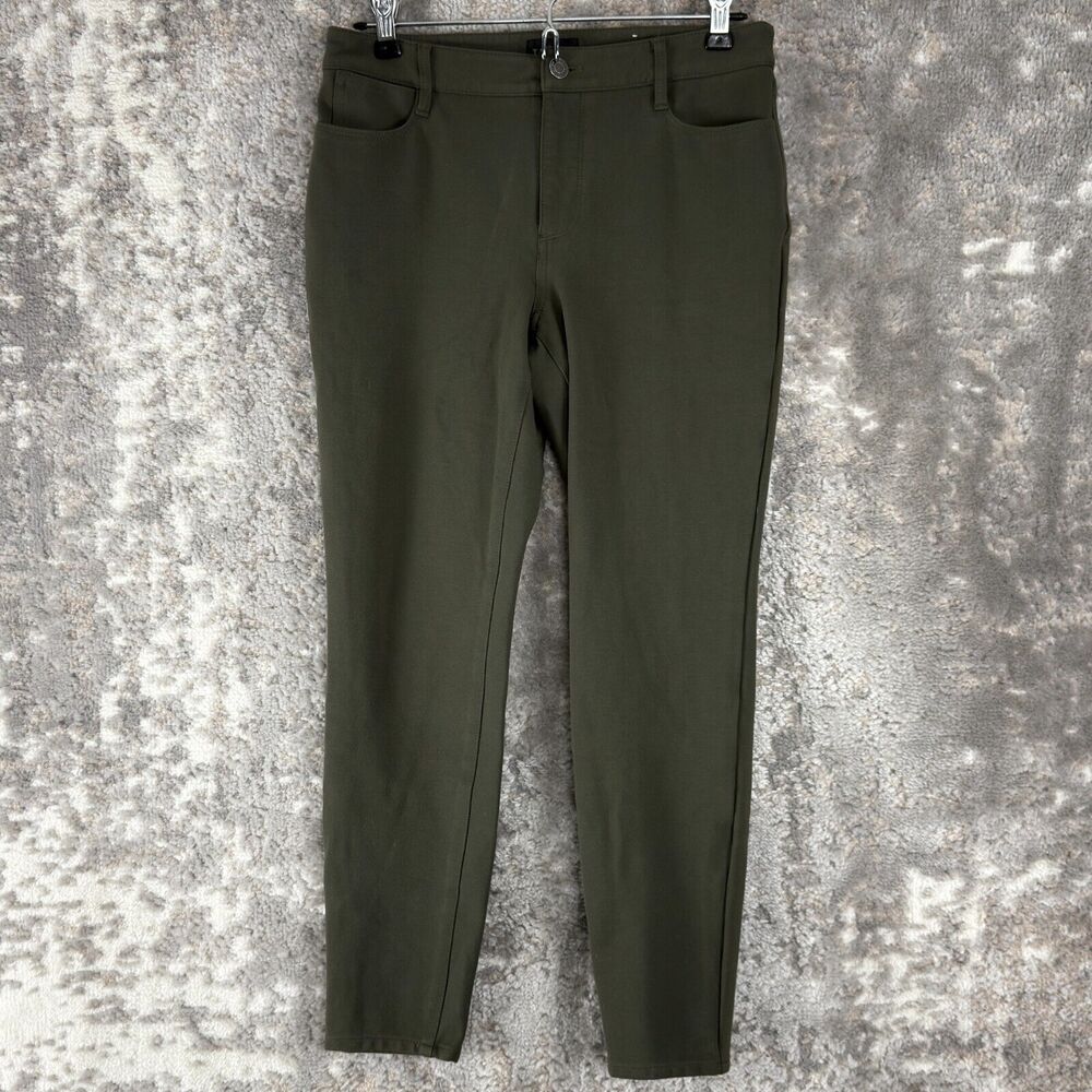 Talbots Petite Size 2P Soho Jegging Casual‎ Button Zip Green Casual Tapered